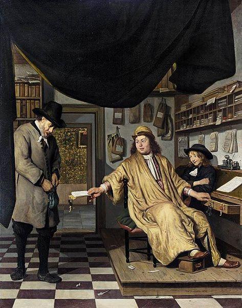 BERCKHEYDE, Job Adriaensz A Notary in His Office France oil painting art